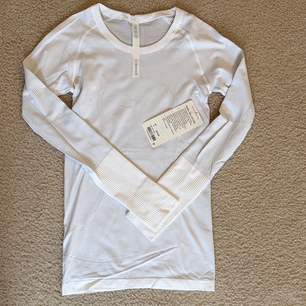 lululemon athletica White Long Sleeve Tee. *New with Tags*